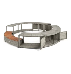 ENTOURAGE ROTIN GRIS SPA GONFLABLE Diam. 180cm -Racer Boutique entourage rotin gris spa gonflable diam 180cm 3