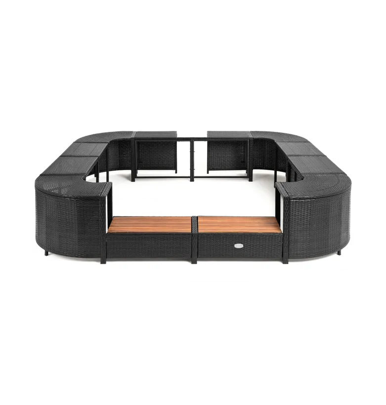 ENTOURAGE ROTIN NOIR SPA GONFLABLE 188x188cm 2 ENTOURAGE ROTIN NOIR SPA GONFLABLE 188x188cm – Image 2