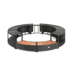 ENTOURAGE ROTIN NOIR SPA GONFLABLE Diam. 200cm -Racer Boutique entourage rotin noir spa gonflable diam 200cm 2