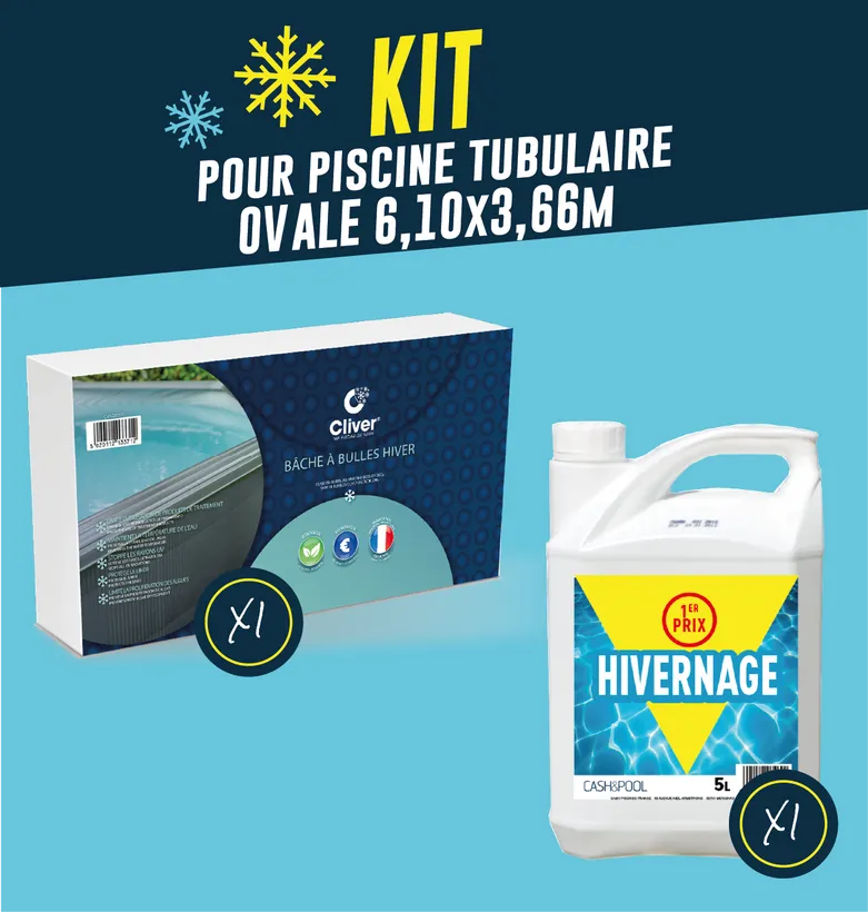 KIT HIVERNAGE TUBULAIRE OVALE 6,10 M X 3,66 M 1 KIT HIVERNAGE TUBULAIRE OVALE 6,10 M X 3,66 M
