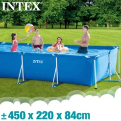PISCINE INTEX METAL FRAME JUNIOR RECT. 4,50x2,20 H 0,84 -Racer Boutique piscine intex metal frame junior rect 4 50x2 20 h 0 84 2